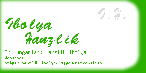 ibolya hanzlik business card